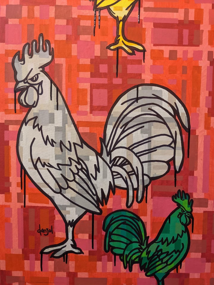 Three Cocks In A Fountain